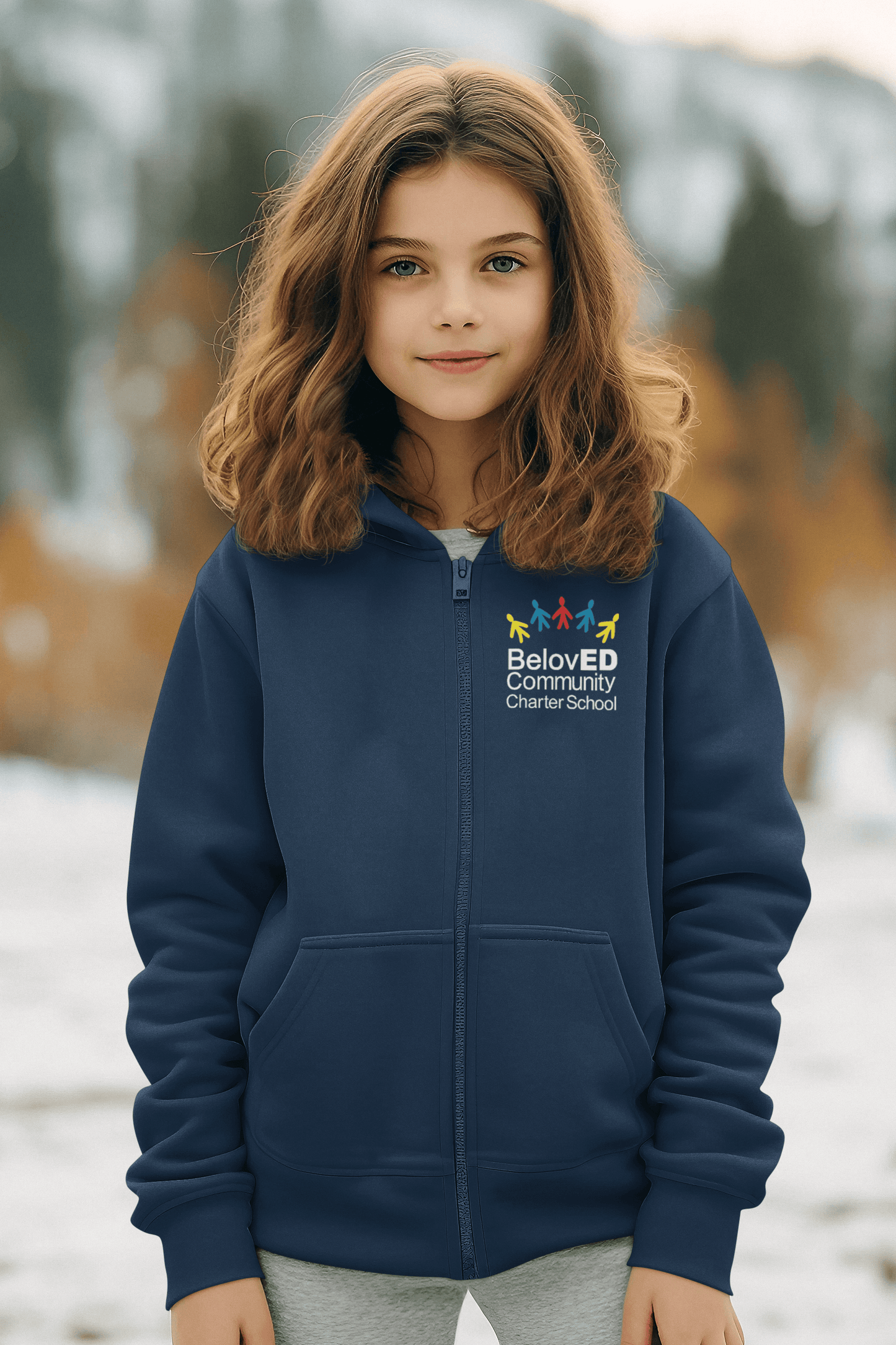 Beloved Full Zip W/Hood & Pockets (Grade K-5th) - Jay's Uniform