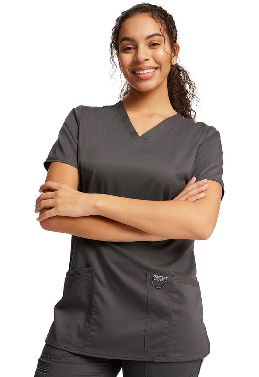 Female V-Neck Top W/ Embroidered Logo (Radiography Program) - Jay's Uniform