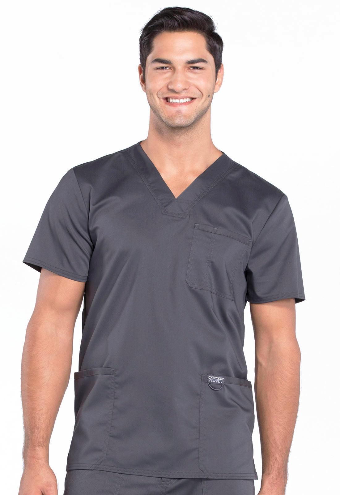 Male V-Neck Top W/ Embroidered Logo (Radiography Program) - Jay's Uniform