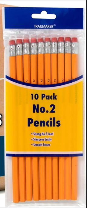 Trail maker #2 Pencils Unsharpened,for School, Office Supplies #2 HB Pencils
