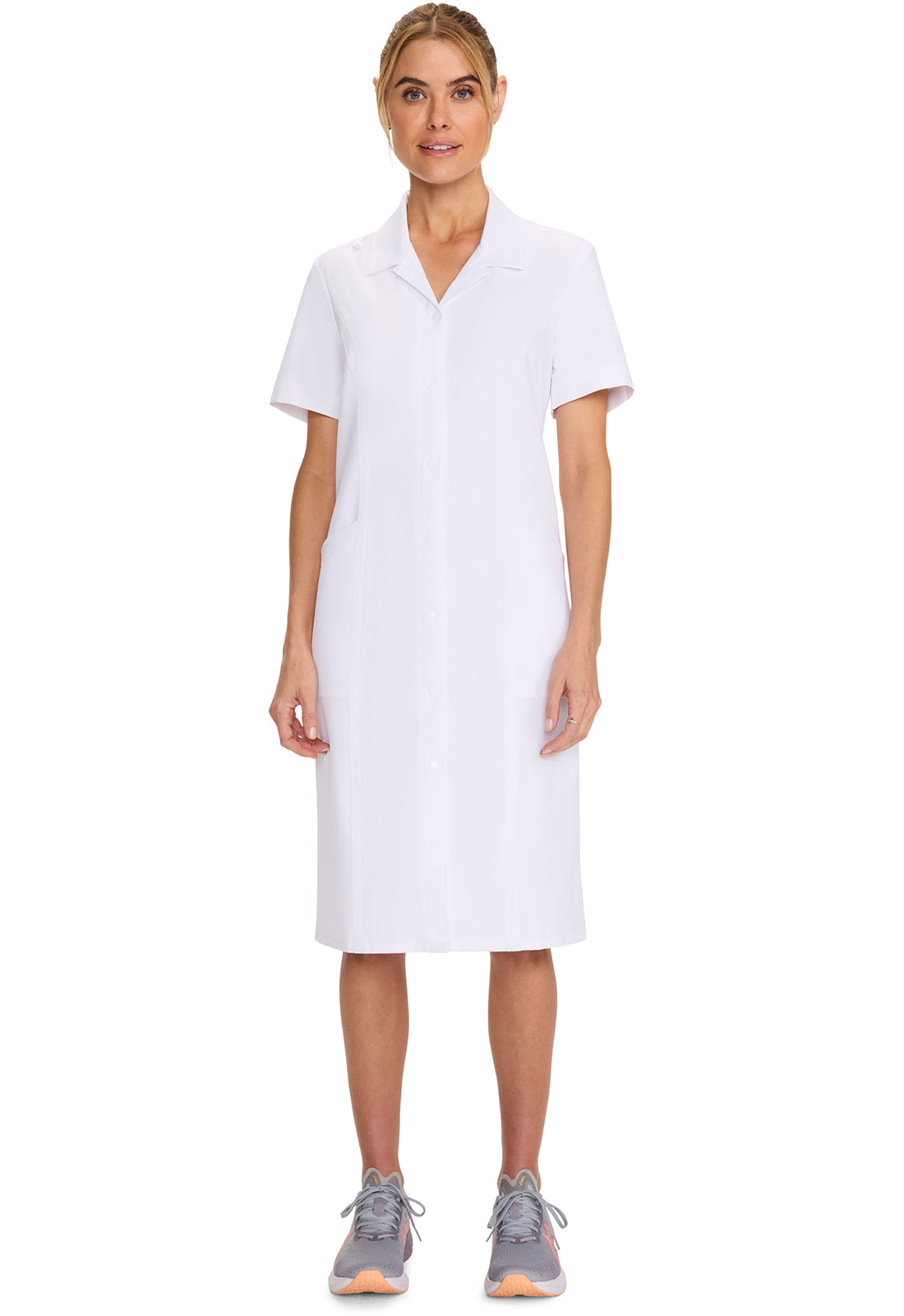 Women's Button Front Dress in White