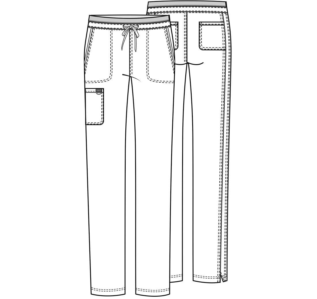 Female Mid Rise Tapered Leg Drawstring Pants (Medical Asst Program) - Jay's Uniform