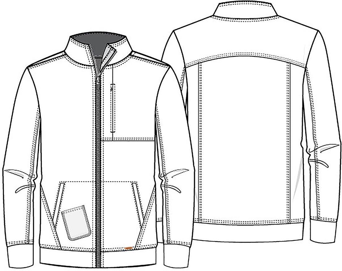 Men's Zip Front Jacket in Pewter W/Embroidery (Radiography Program) - Jay's Uniform